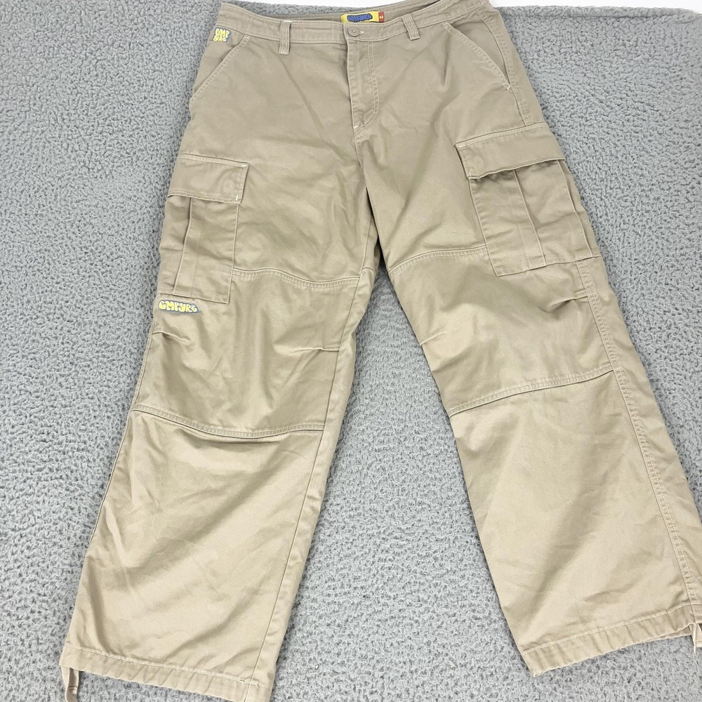 Empyre Cargo Pants Mens‎ 33 Beige Relaxed Fit Canvas Pockets Straight Leg